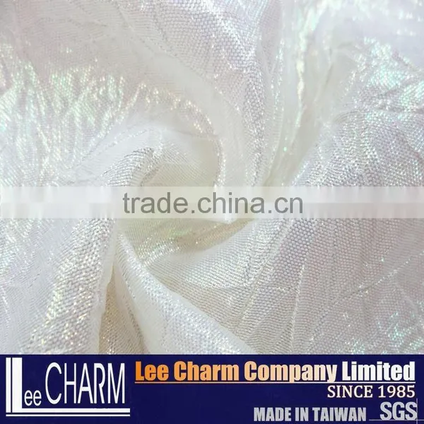 Golden Metallic Crepe Garment Fabric