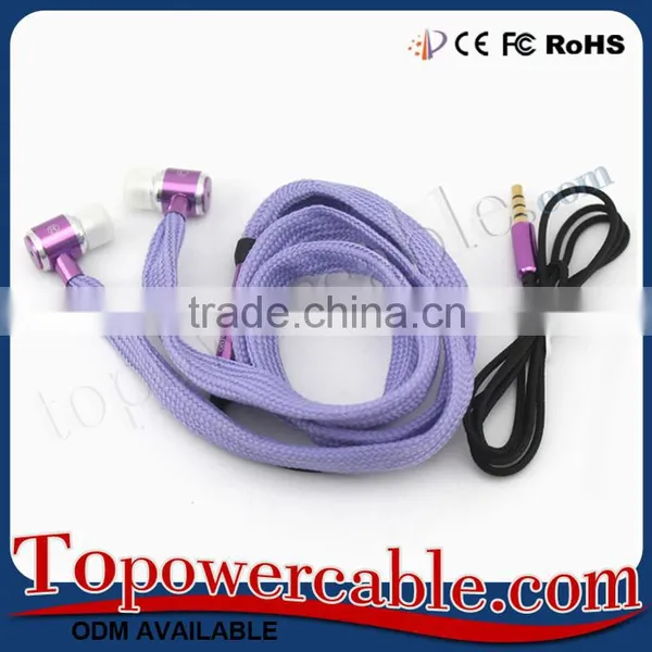 Best Shoelace Design Earphones With Microphone For Samsung Galaxy S6 photo-4