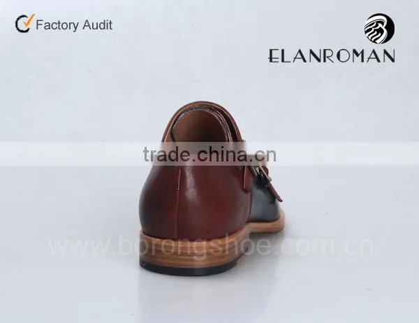 Wholesale Brand Names Mens Genuine Leather Shoes Double Monk Strap photo-3