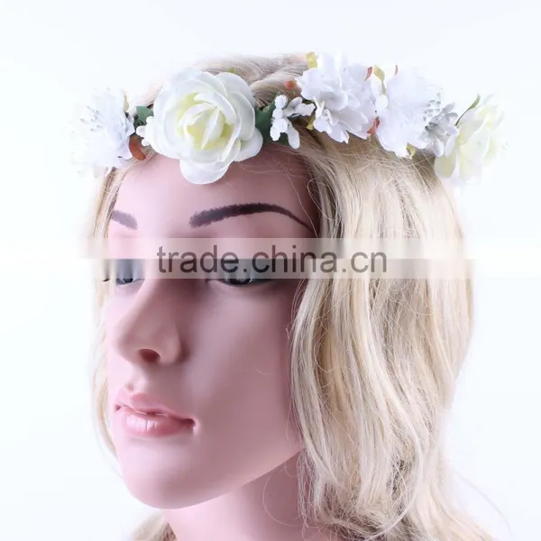 High Quality Flower Headband Toddler Summer Crown Flower Headband Bride Flower Headband Wh-1757 photo-4