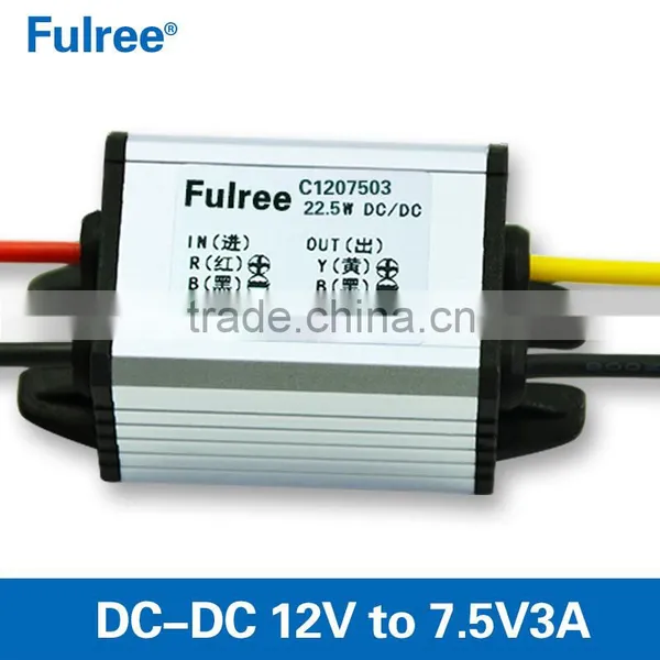 Waterproof DC-DC Converter 12v to 7.5v3a Step Down Power Converter, Car Power Supply Module