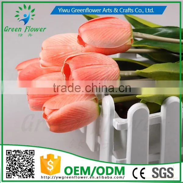 2016 Wholesale Multicolor 32CM Artificial Flowers Bouquet Wedding Bridal Real Touch Christmas Decorative Flower Tulip photo-5