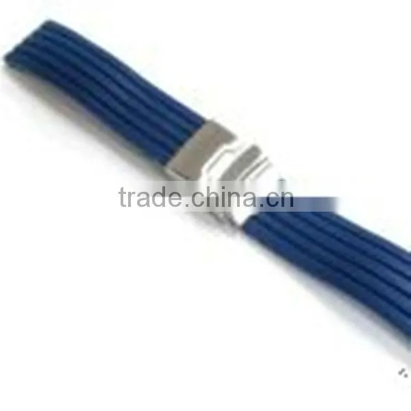 Fashionable Striped Silicone Rubber Watch Strap photo-2