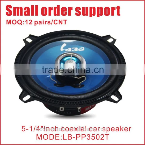 Small Order Area of 5 Inch Coaxial Car Speaker With Selvage Drum Paper