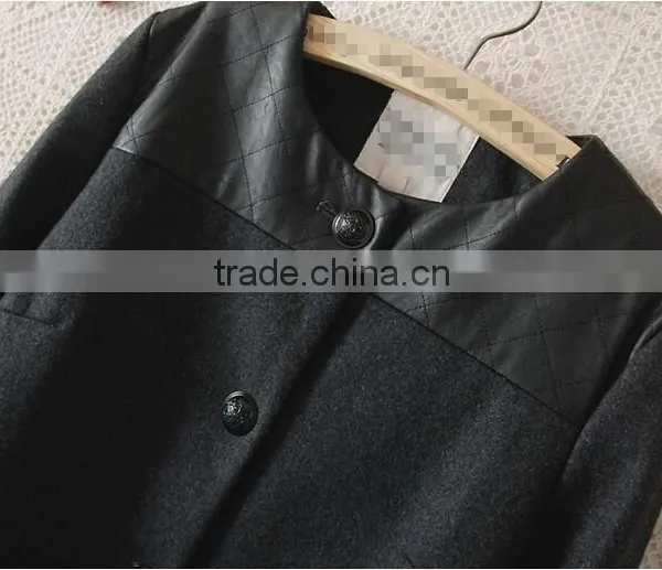 European and American Big New Women's Woolen Jacket and Long Sections Temperament Luxury Single-breasted Wool Coat photo-5