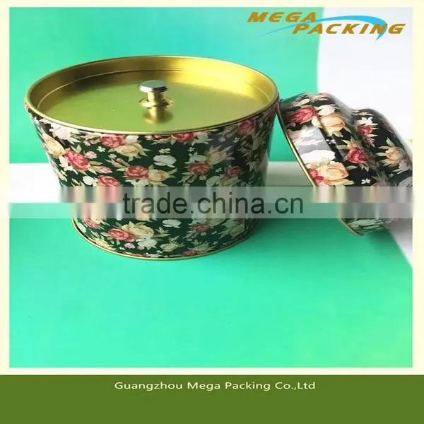 Wholesale Custom Empty Round Can Tea Metal Tin Box photo-2