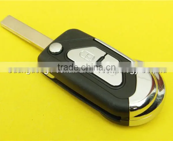 New Style 2 Button Flip Remote Car Key Case Suit for Peugeot Citroen photo-5