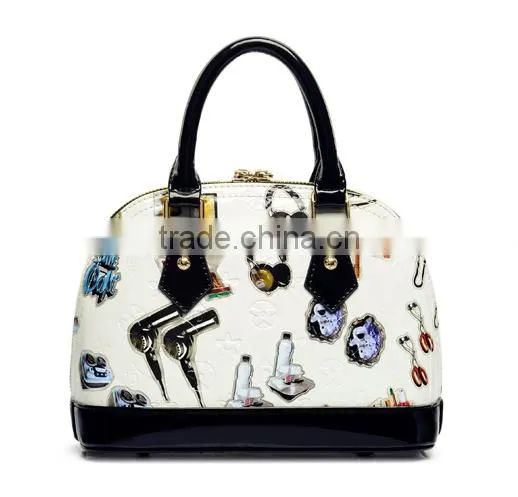 Wear-resisting PU Leather Youth Fashion Shell Shape Handbag