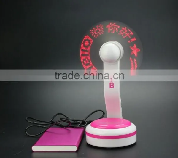 Many Models Multicolor Lighted up Led Flashing Message Mini Fan photo-3