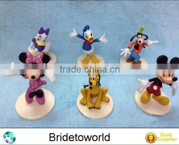 6Pcs/Set Mini Mickey Mouse Plastic Toys