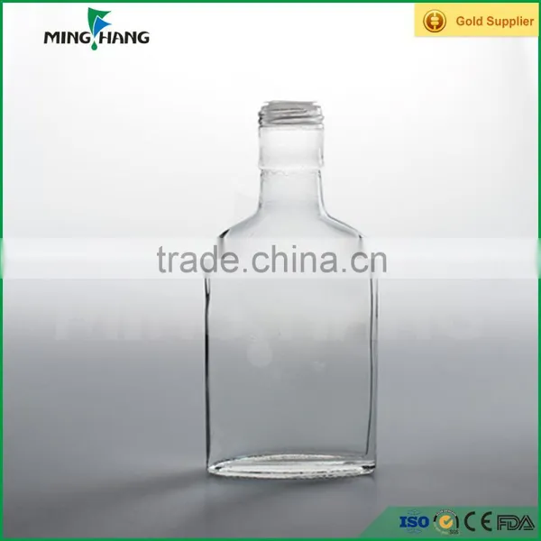 250ml Flat Square Wine Glass Bottle for Alcohol Liquor Quality Choice photo-2