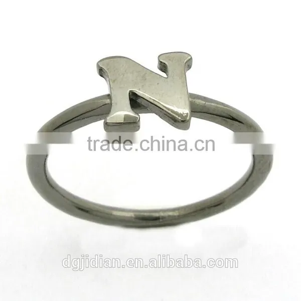 Personalized Alphabet Stamp Letter Ring photo-3