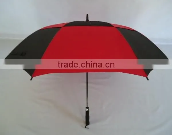 Double Layer Canopy Golf Red And Black Umbrella,Golf Umbrella photo-2