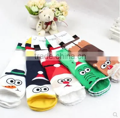 OEM Cheap Custom High Quality Fashion Cartoon Knitted Novelty Teens Sock photo-2