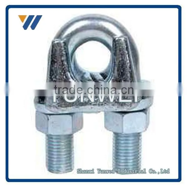 Silver Tone Metal Cable Clip Saddle Clamp 2 Pcs for 5/16" Drop Wire Clamp Clip DIN741 Malleable photo-6