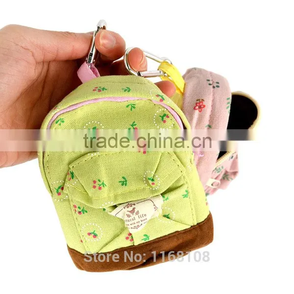 Girl Bag Women Wallet Canvas Pouch Flower Backpack Coin Purse photo-5
