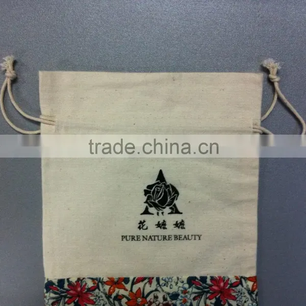 Organic Cotton Drawstring Bags/cotton Fabric Bag photo-3
