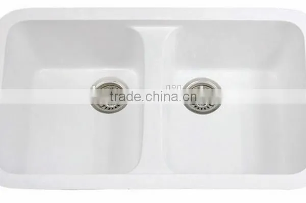 High Back Kitchen Sink / Acrylic Stone Kitchen Sink,artificial Stone Double Kitchen Sink ,resin Stone Sink photo-3
