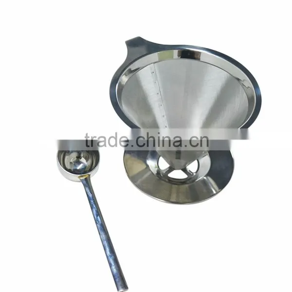 Eco Friendly Stainless Steel Coffee Dripper/SS Coffee Filter photo-2