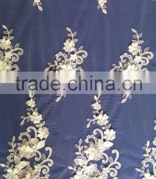 Garment Sequins Accessories Hot Sale French Embroidery Products 3D Lace Fabric