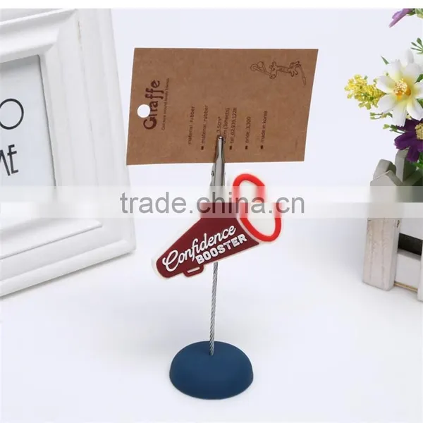 Soft Pvc Name Card Holder Promotion Business Card Memo Clip photo-4