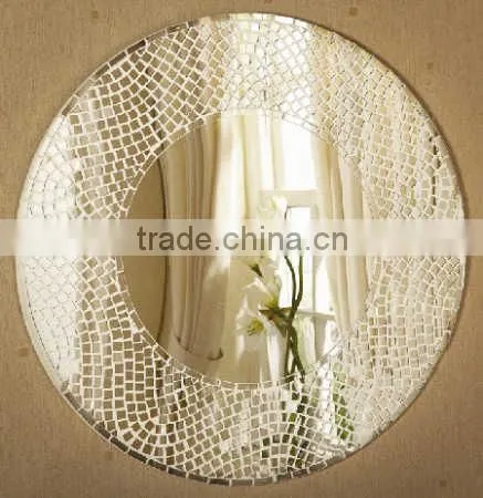 Mirror Glass Wholesale With Mosaic and Wooden Almirah Designs With Mirror photo-2