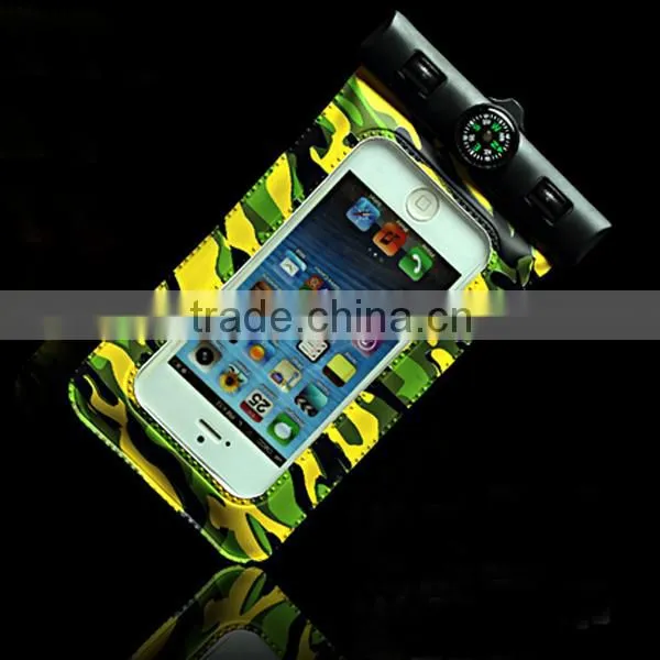 Compass Camouflage Arm Band Hanging Dual Phone Waterproof Protective Bag photo-3