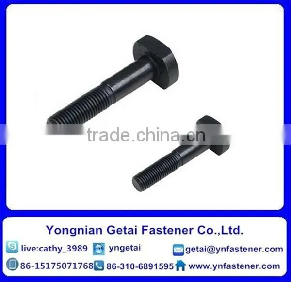 Square Head Bolts With Large/small, DIN933/931 H.D.G / Galvanized With Black /yellow Zinc Plated/blue White photo-2