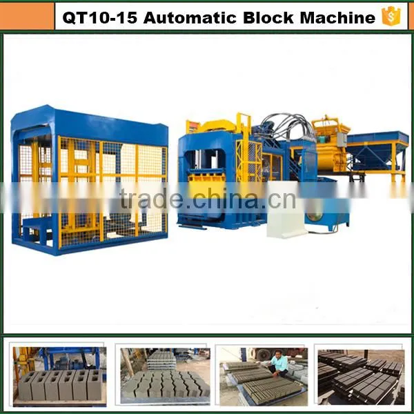 Concrete Block Machine QT10-15 for Concrete Block Product Line
