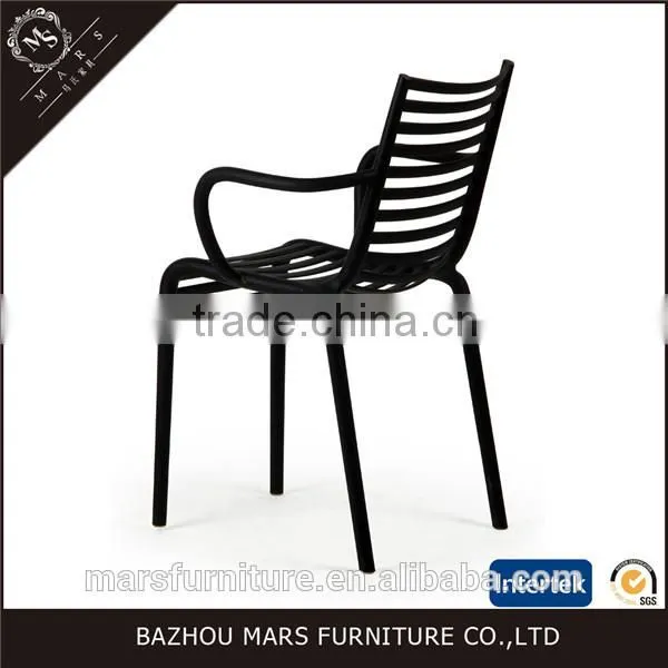 Cheap Plastic Dining Chairs With Armrest Modern photo-3