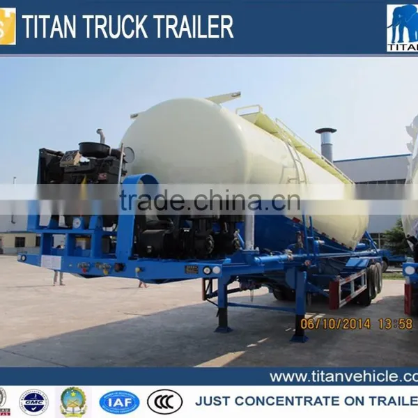 Powder Tank Semi Trailer Air Compressor Bulk Cement