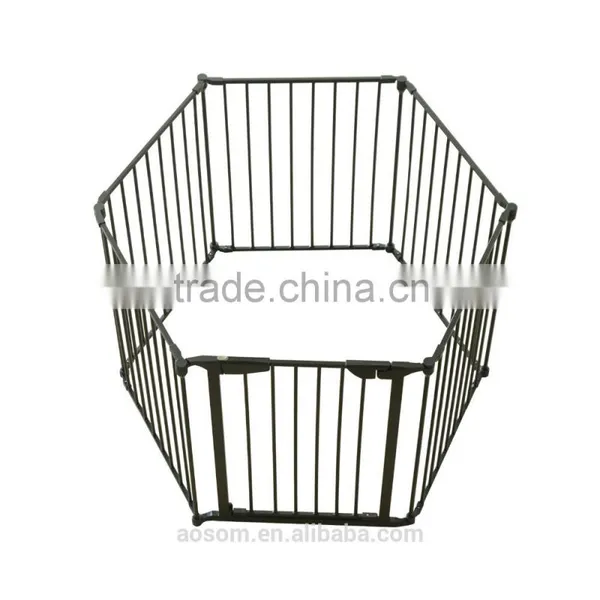 Pawhut Black Portable Dog Puppy Cage 6 Panel Pet Playpen photo-5