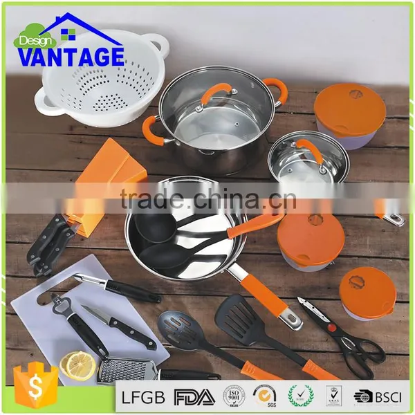 Wholesale Different Types Color Stainless Steel Kitchen Tools Utensils and Equipment Set photo-2
