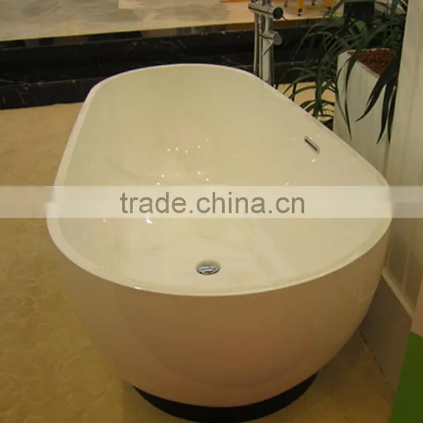 Free Standing Composite Stone Resin Bath Tub / Solid Surface Bathtub photo-6
