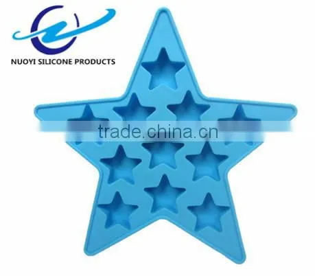 Eco-friendly Five-Pointed Star Silicone Decorative Ice Cube Tray photo-4