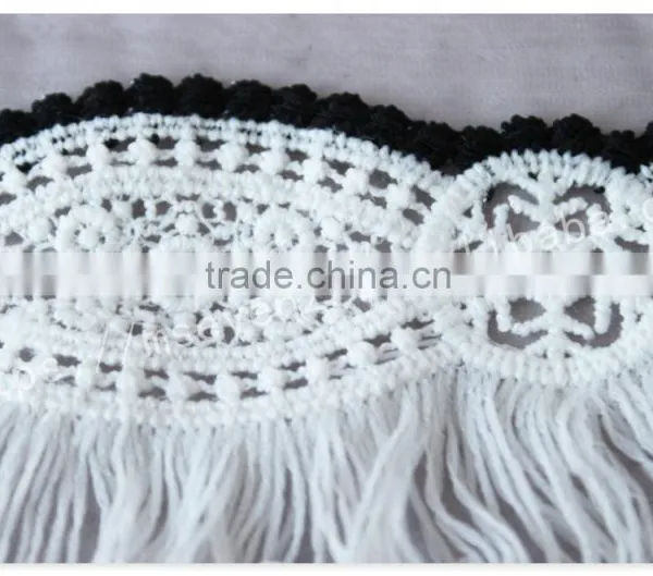 Hot Selling 6.8cm Width Polyester Water Soluble Trim Fringe for Garment photo-3