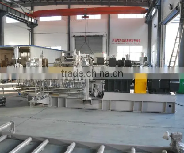 Black pp pe Calcium Carbonate Plastic Filler Masterbatch Granules Twin Screw Extruder photo-4