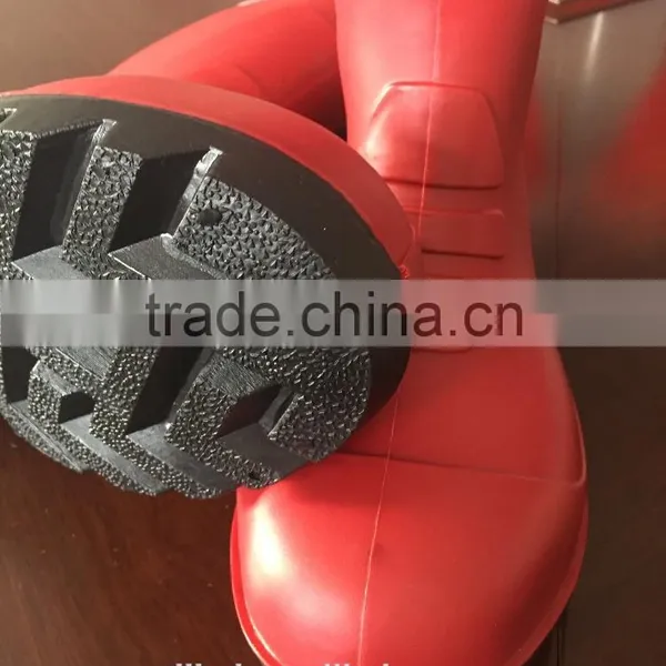 Red Safety Shoes Pvc Work Boots photo-4