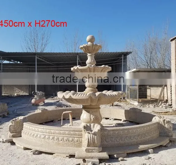 Stone Garden Products Cheap Yellow Granite 3 Tier Water Fountains photo-2