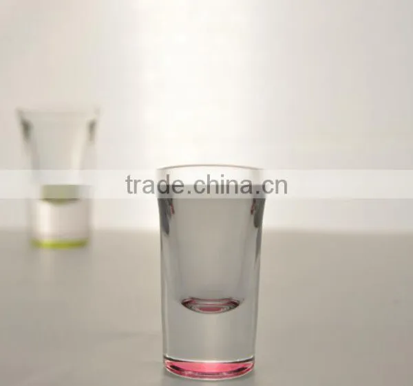 Anhui Factory FDA Inspection Wholesale Bottom Colored Wine Shot Glass photo-3