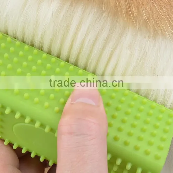 CY064 Pet Comb Mucous Wool Implement Silicone Brush Cat and Dog Fur Cleaner Pets Hair Comb photo-5
