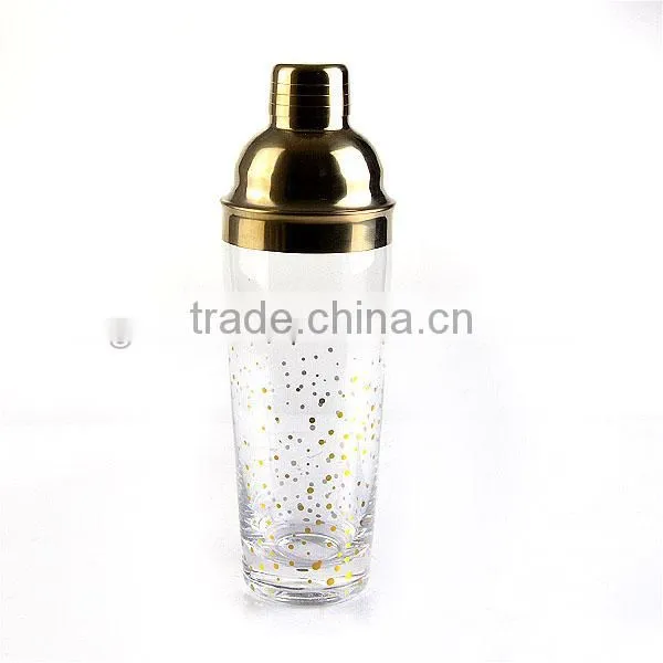 High Quality Wine Glass Set With Gold Decal photo-2