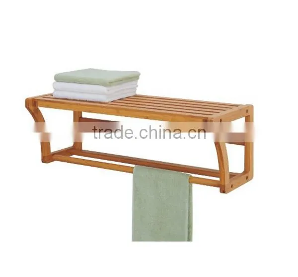 2-Tier Decorative Bamboo Bathroom Hanging Storage Basket photo-4