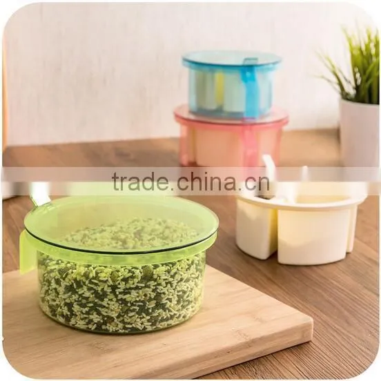 New Design 4 Cases Round Plastic Spice Bottles Wholesale Spice Box Seasoning Box photo-5