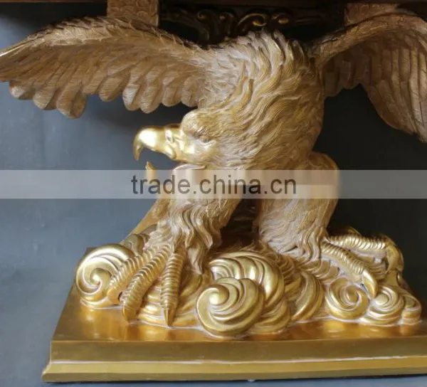 Hot Sale Luxury Vanity Gold Eagle Console Table photo-4