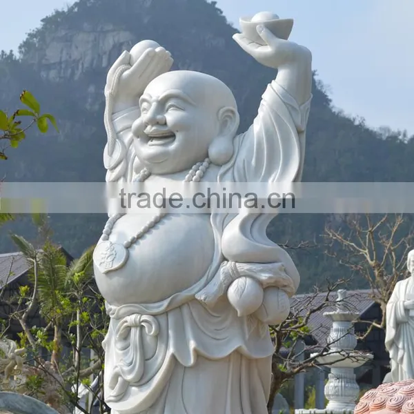 Large Outdoor Sculptures Marble Carving Maitreya Buddha Vietnam Marble Sculptures