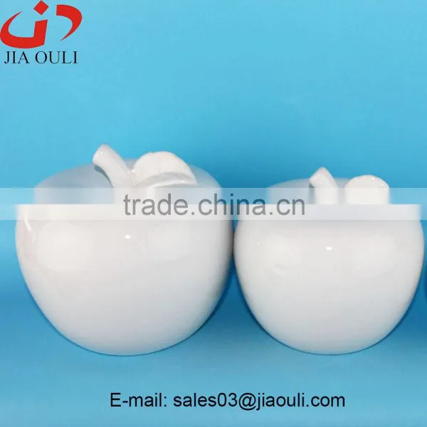 Good Sales Home Decoration White Ceramic Apple photo-5