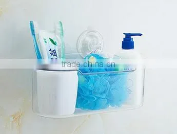 Plastic Transparent Bathroom Shelves With Sucker photo-3