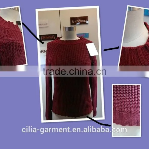 2015 New Fashion Knitting Sweater With Long Sleeve Pullover photo-4