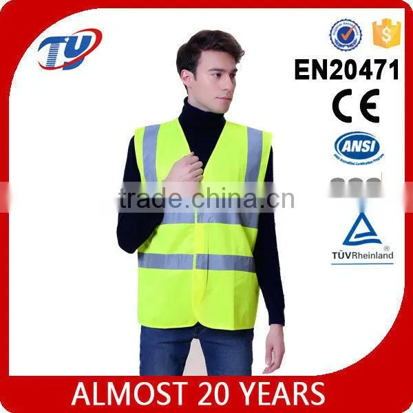 Children Adult 100%polyester High Visibility Warning Reflective Safety Vest photo-4